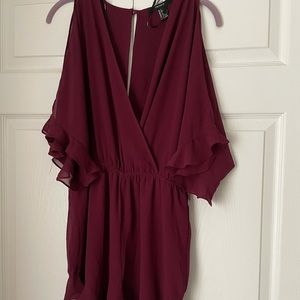 Cold shoulder romper